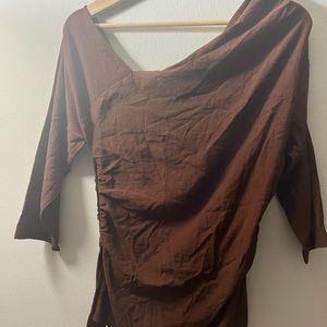 Zara Ruched Top Asymmetrical Size S
